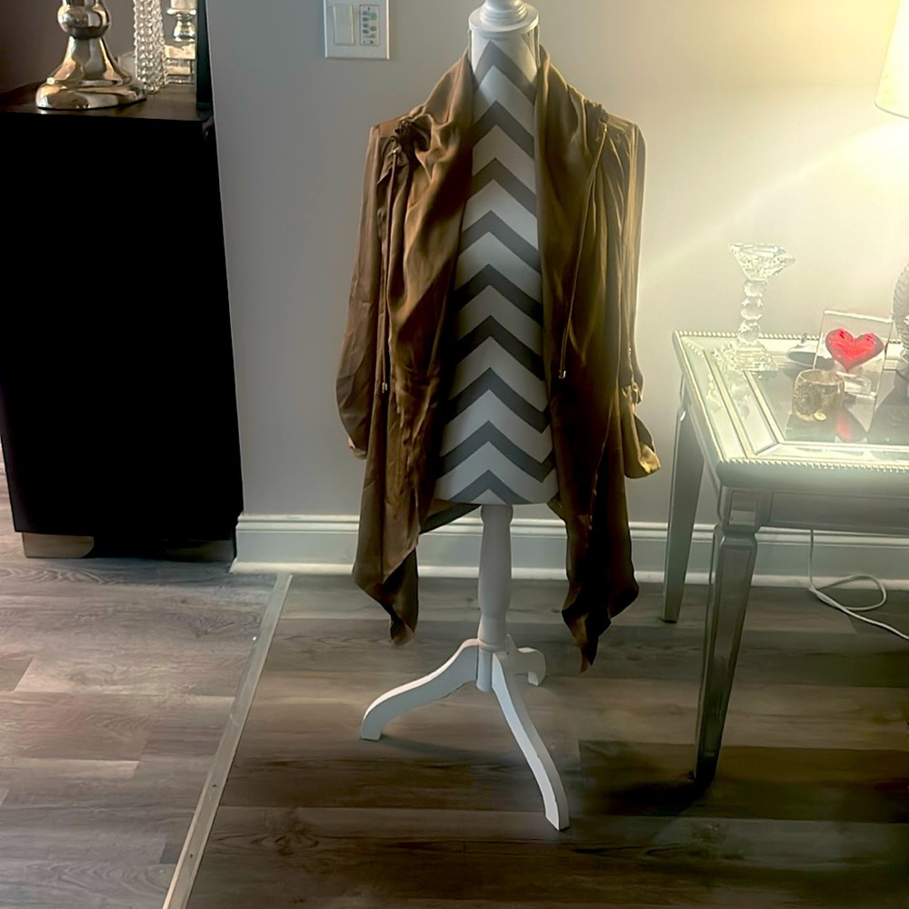 Looks like burn gold, silky jacket, beautiful